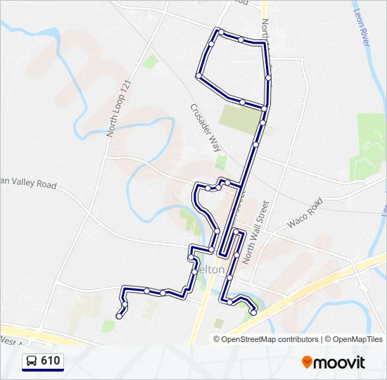 610 Bus Line Map
