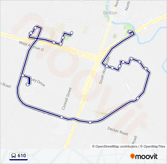610 Bus Line Map