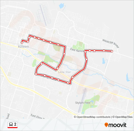 2 Bus Line Map