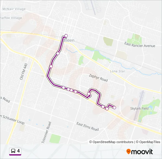 4 Bus Line Map