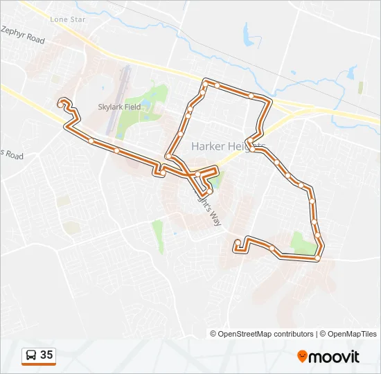 35 Bus Line Map
