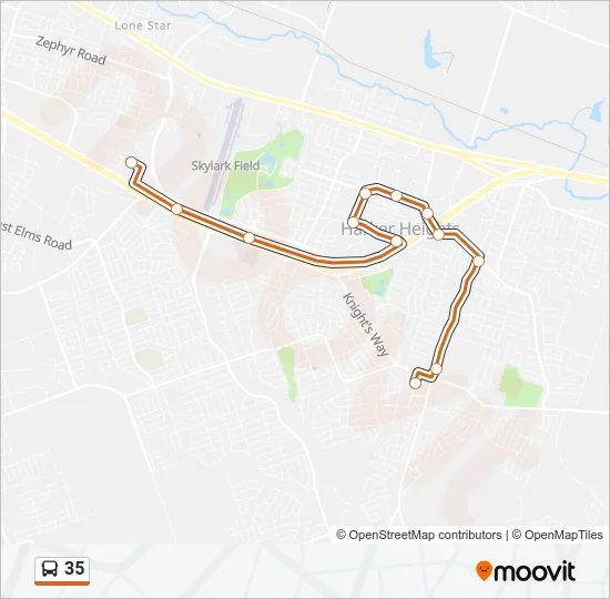 35 Bus Line Map