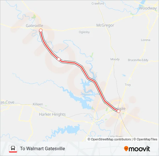 RC CORYELL Bus Line Map