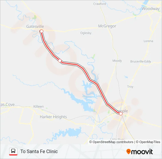 RC CORYELL Bus Line Map