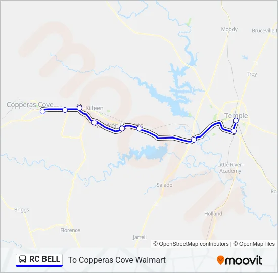 RC BELL Bus Line Map