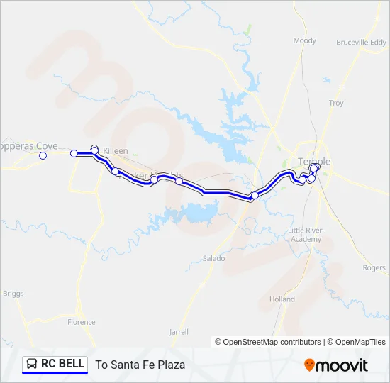 RC BELL Bus Line Map