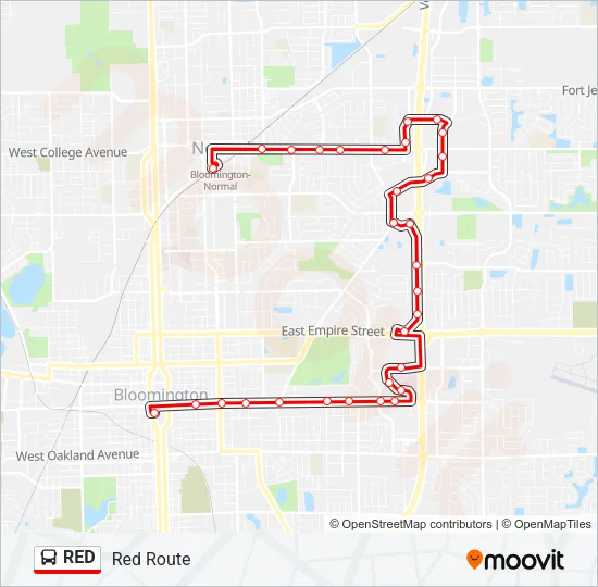 RED Bus Line Map