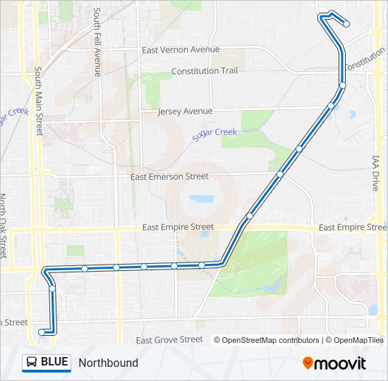 BLUE Bus Line Map