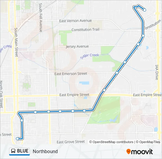 BLUE Bus Line Map