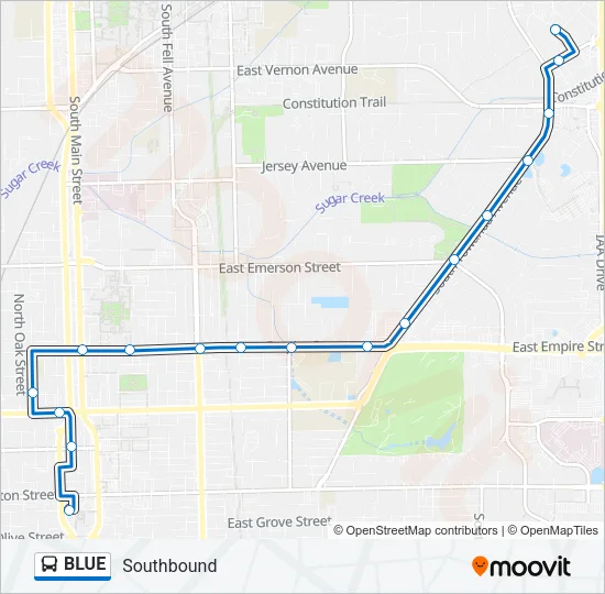 BLUE Bus Line Map