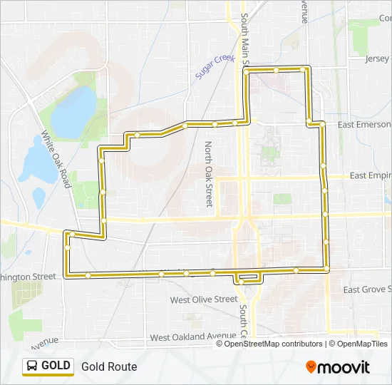 GOLD Bus Line Map