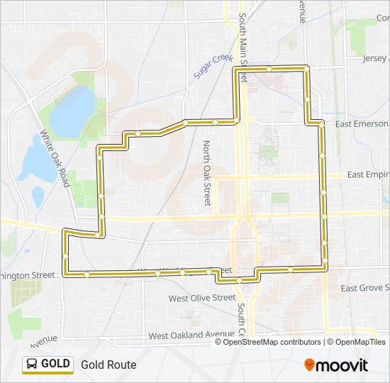 GOLD Bus Line Map