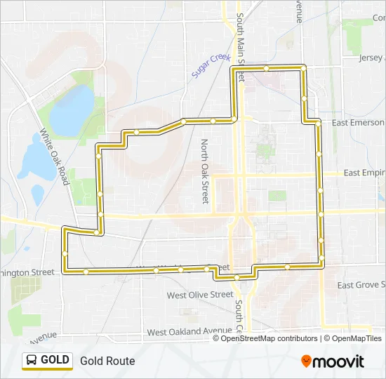 GOLD Bus Line Map
