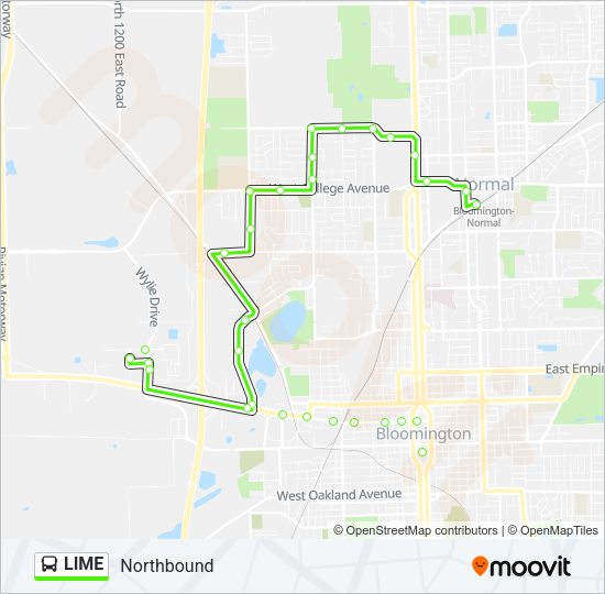 LIME Bus Line Map