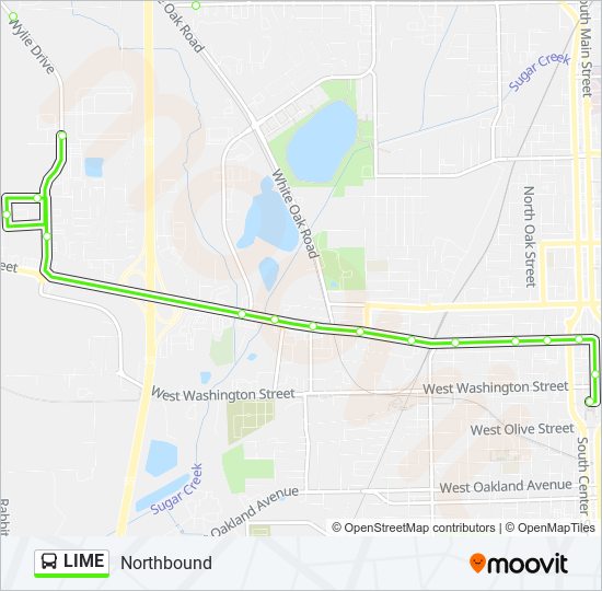 lime Route: Schedules, Stops & Maps - Northbound (Updated)