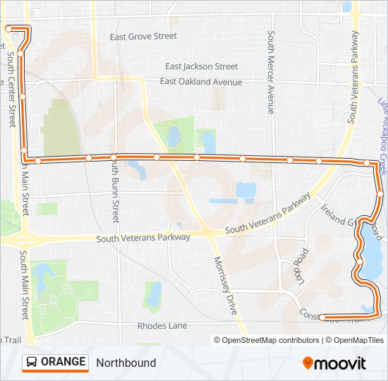 ORANGE Bus Line Map