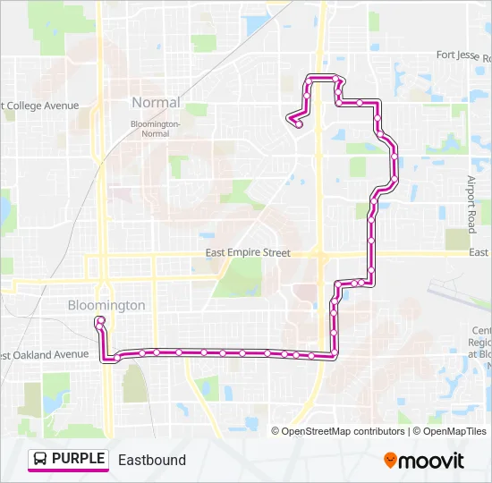PURPLE Bus Line Map