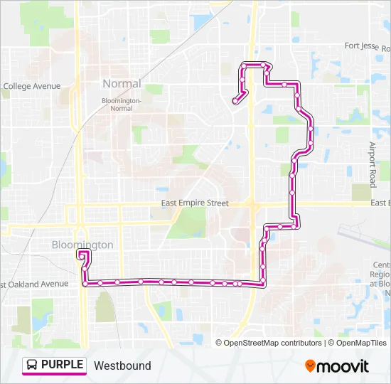 PURPLE Bus Line Map