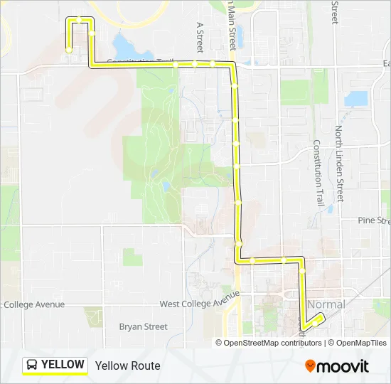 YELLOW Bus Line Map