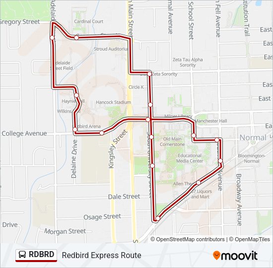 RDBRD Bus Line Map