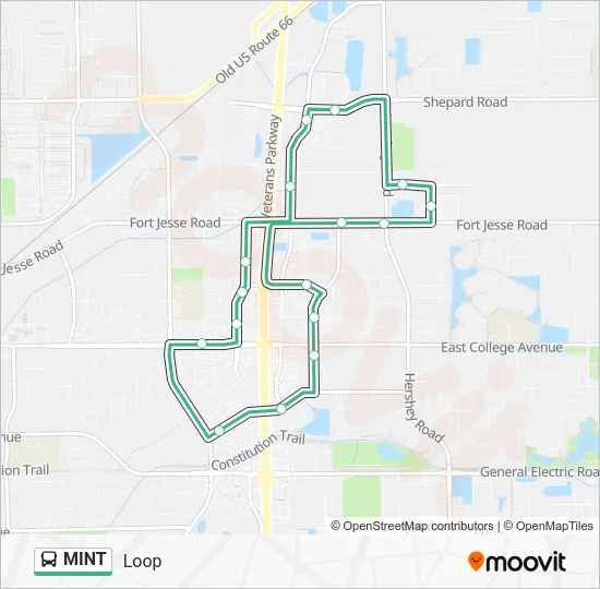 MINT Bus Line Map