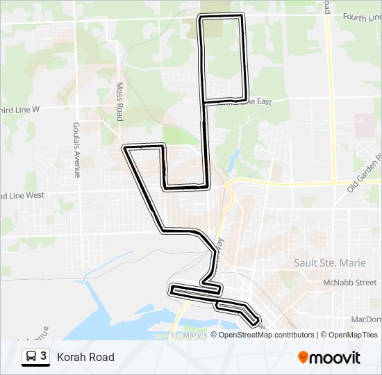 3 bus Line Map