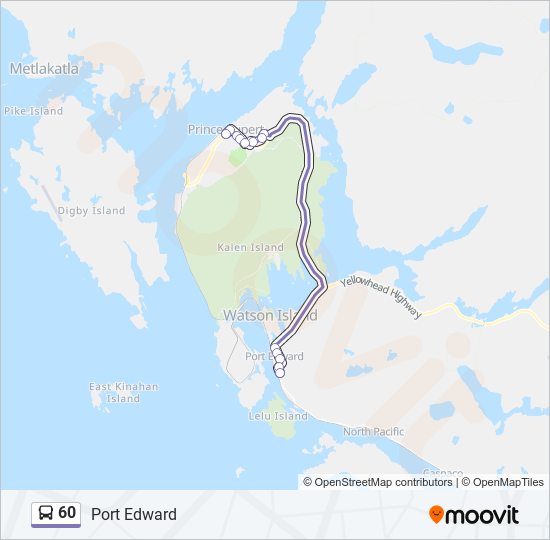 60 bus Line Map