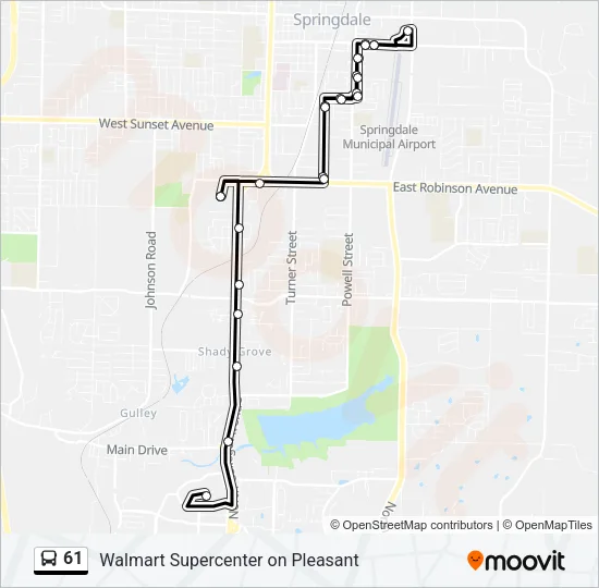 61 Bus Line Map