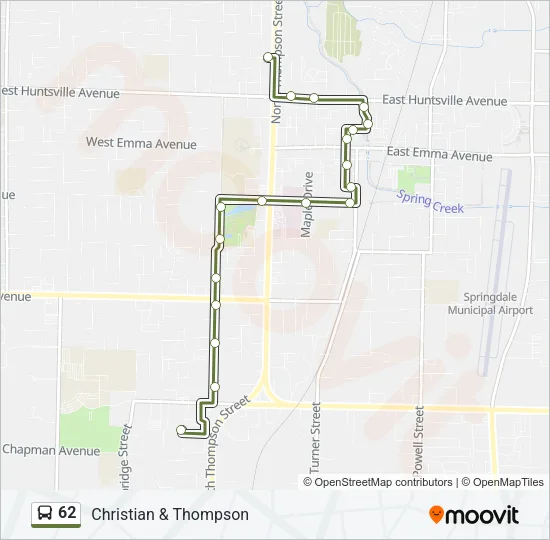 62 Bus Line Map