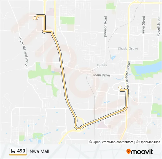 490 Bus Line Map