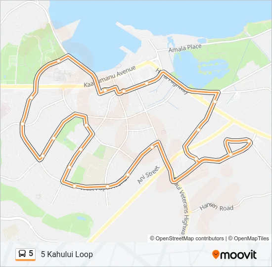 5 Bus Line Map