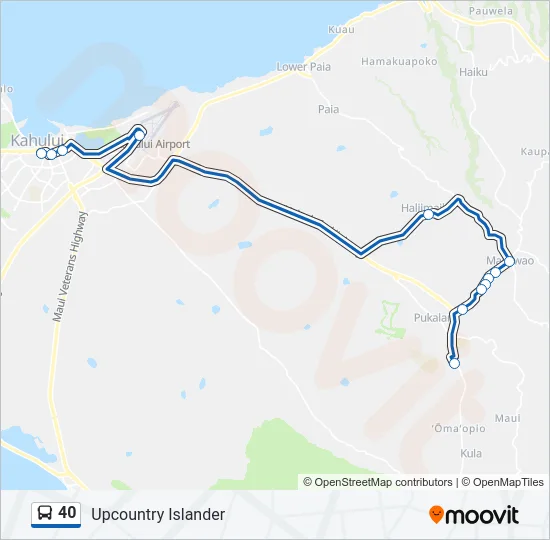 40 Bus Line Map