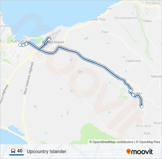 40 Bus Line Map