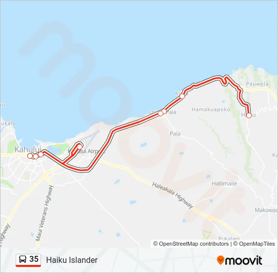 35 Bus Line Map