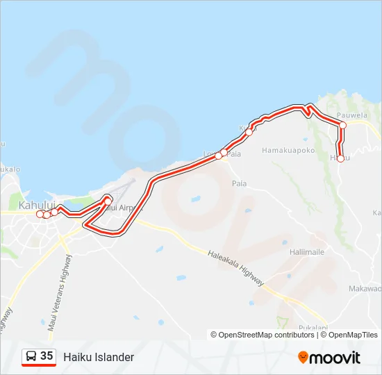 35 Bus Line Map