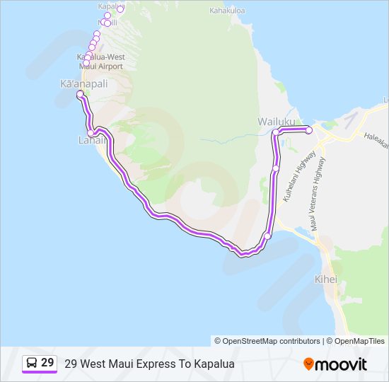 29 bus Line Map