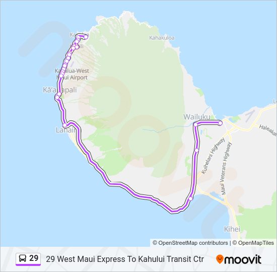 29 bus Line Map