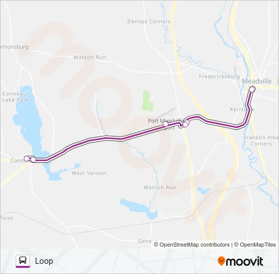 CONNEAUT LAKE Bus Line Map