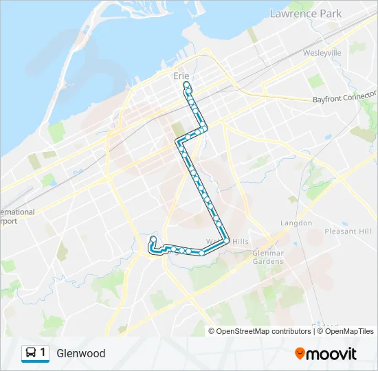 1 Bus Line Map