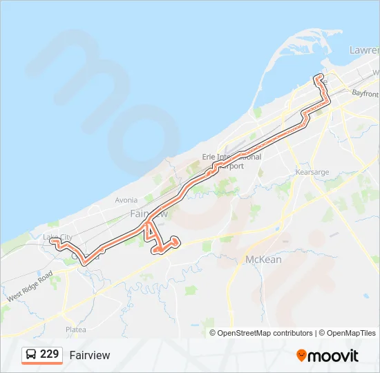 229 Bus Line Map