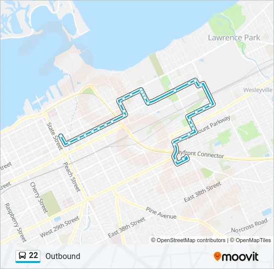 22 Bus Line Map