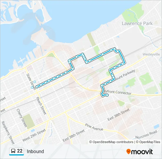 22 Bus Line Map