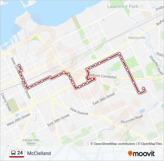 24 Bus Line Map