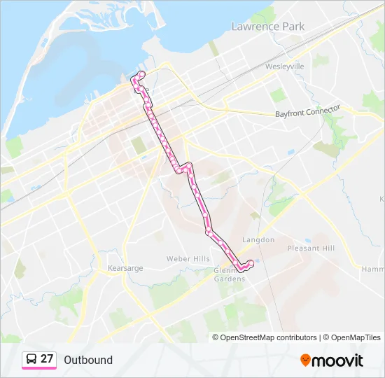 27 Bus Line Map
