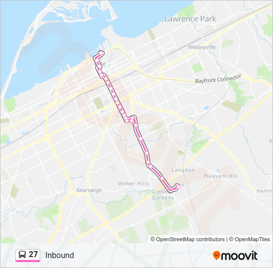 27 Bus Line Map