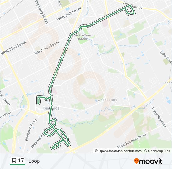 17 Bus Line Map