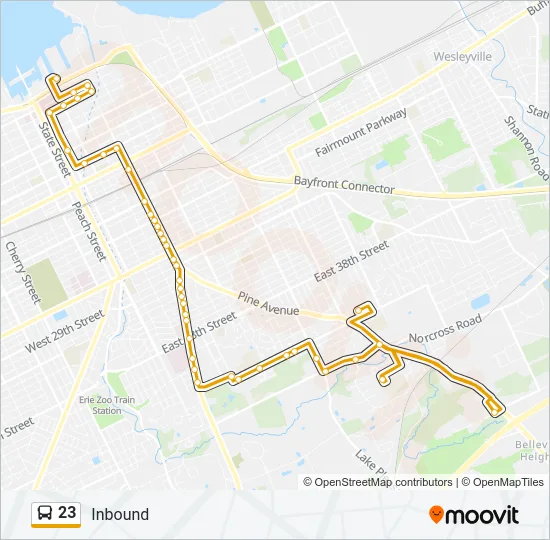 23 Bus Line Map