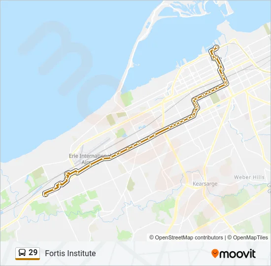 29 Bus Line Map