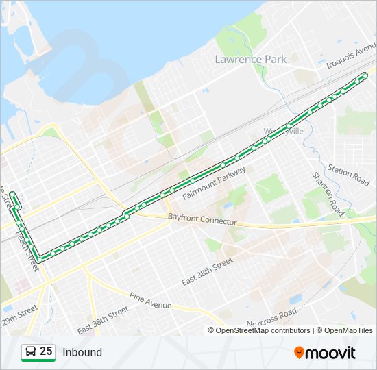 25 Bus Line Map