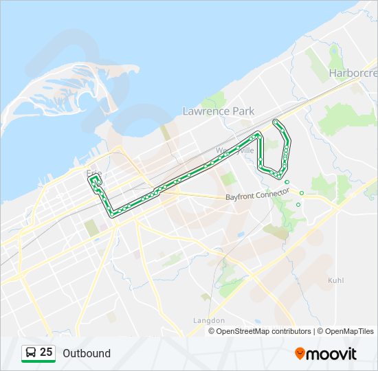 25 bus Line Map